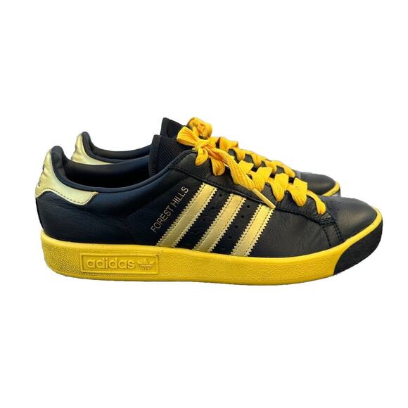 2017 Adidas Forest Hills Cblack Gold Metallic Equipment Yellow CQ2084 Men US 9.5